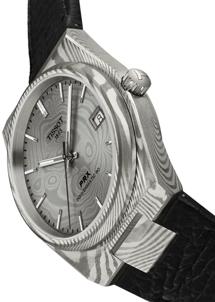tissot PRX Powermatic 80 stal damasceńska