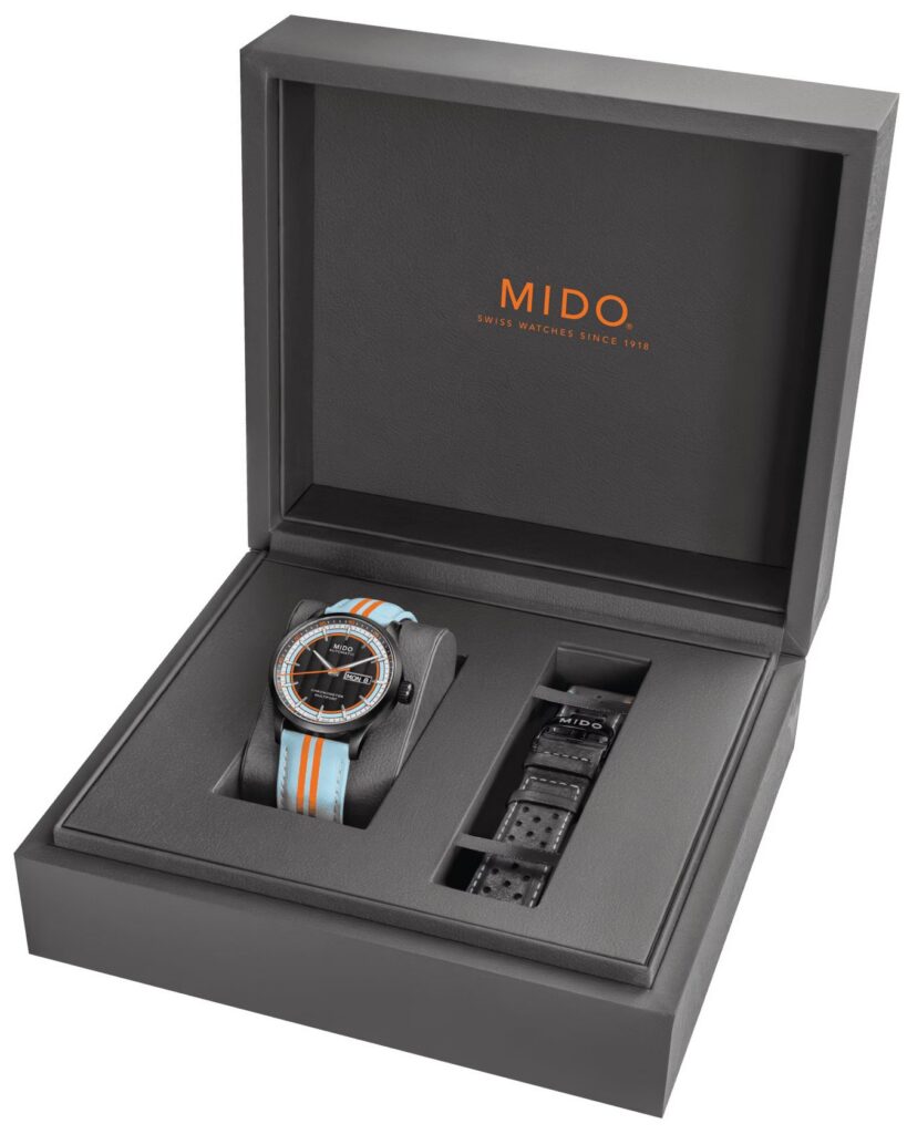 Zegarek Mido Multifort Chronometer Racer Special Edition M038.431.36.051.00 w czarnym pudełku z miejscem na dodatkowy pasek
