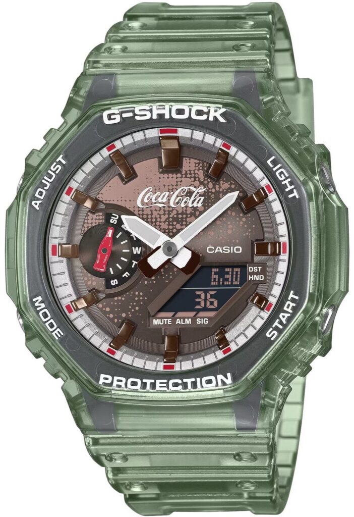 Ośmiokątna koperta G-Shock GA-2100CC w kolorze kultowej szklanej butelki