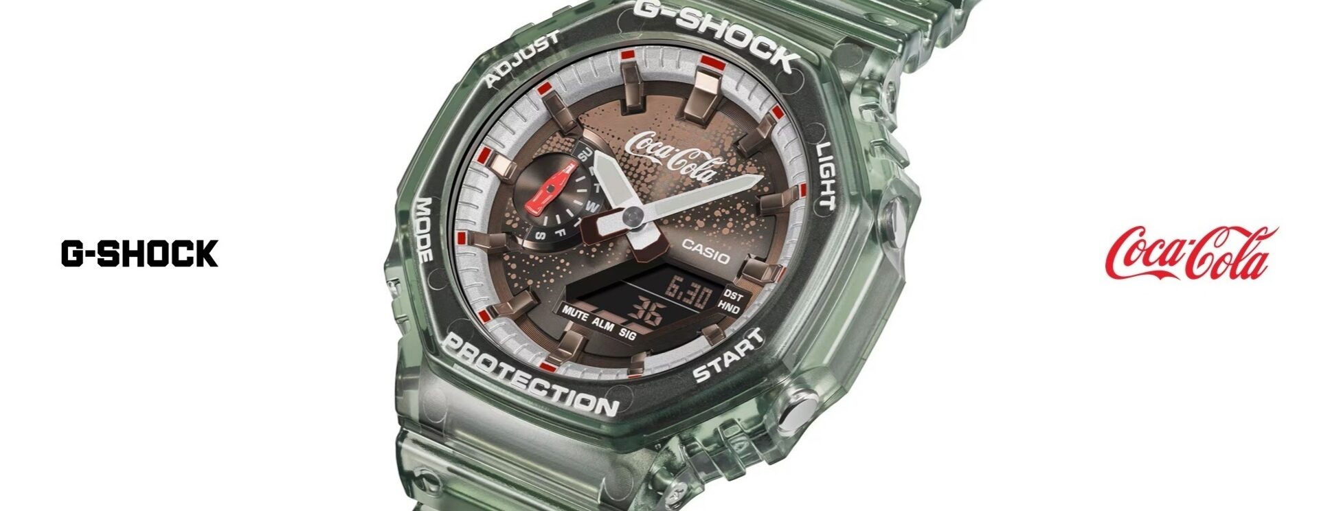 Limitowany zegarek Casio G-Shock x Coca-Cola GA-2100CC-3AER.